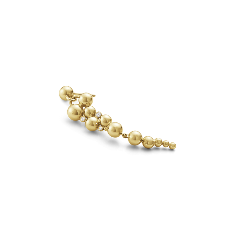 Moonlight Grapes øreringe med diamanter - guld fra Georg Jensen