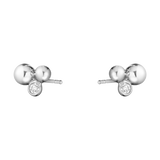 Moonlight Grapes øreringe med diamanter - oxideret sølv fra Georg Jensen