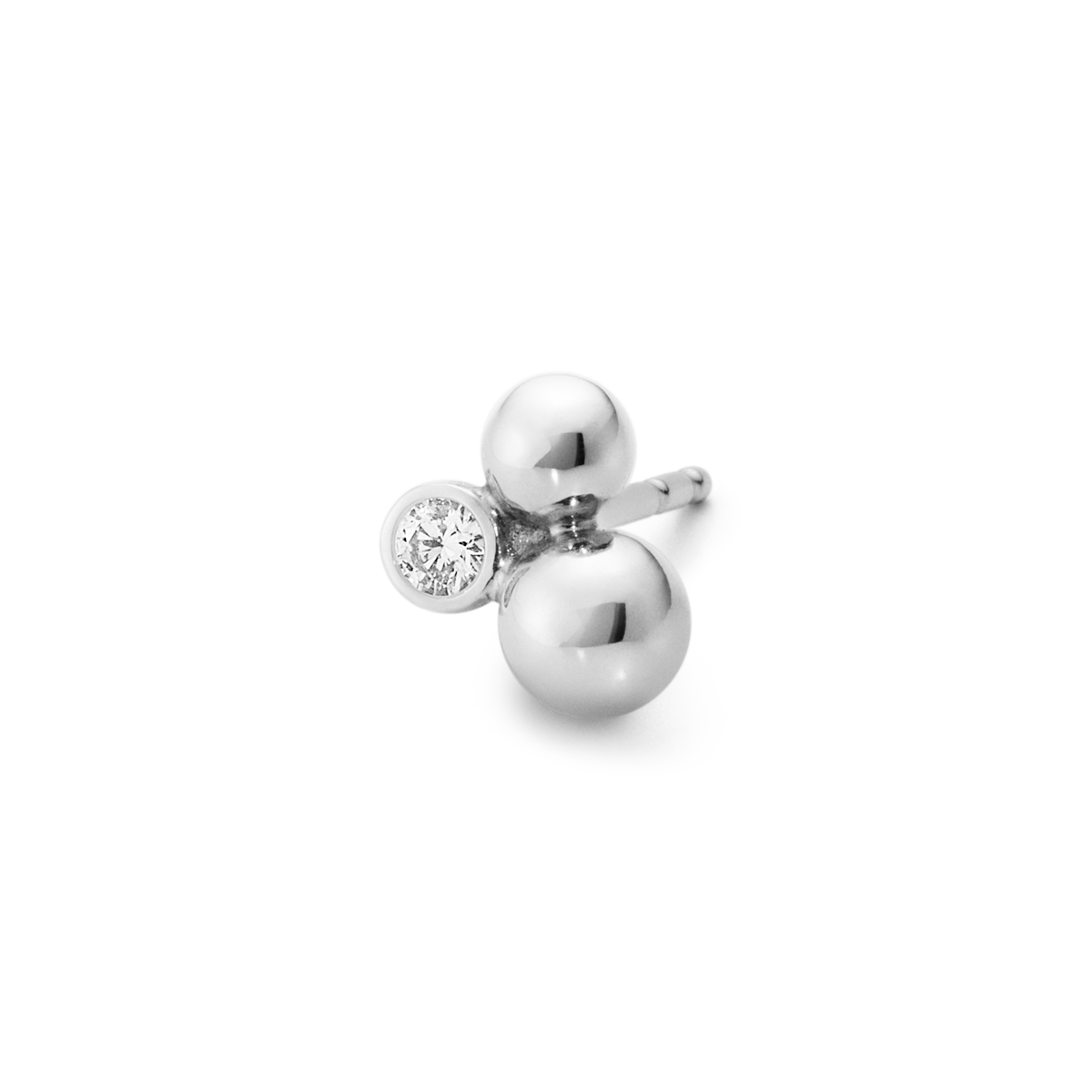 Moonlight Grapes øreringe med diamanter - oxideret sølv fra Georg Jensen