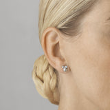 Moonlight Grapes øreringe med diamanter - oxideret sølv fra Georg Jensen