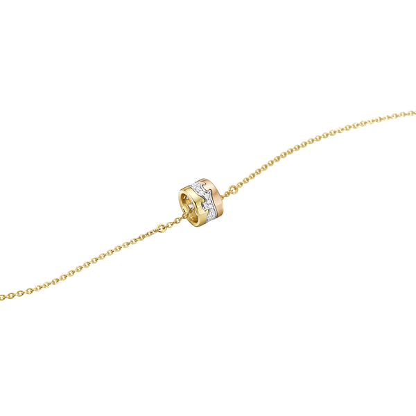 Fusion armbånd med diamanter - rosaguld, hvidguld og guld fra Georg Jensen