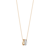 Fusion halskæde åbent vedhaeng med diamanter - rosaguld og hvidguld fra Georg Jensen