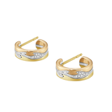 Fusion øreringe med diamanter - rosaguld, hvidguld og guld fra Georg Jensen
