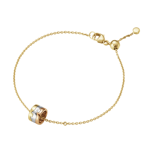 Fusion armbånd med diamanter - rosaguld, hvidguld og guld fra Georg Jensen