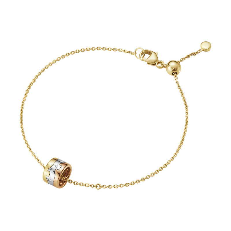 Fusion armbånd med diamanter - rosaguld, hvidguld og guld fra Georg Jensen