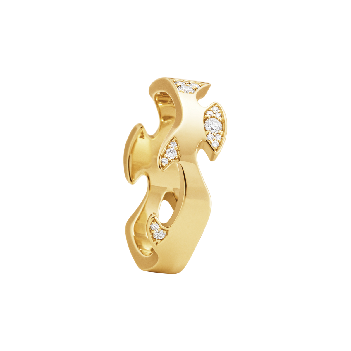 Fusion ring med diamanter - guld fra Georg Jensen