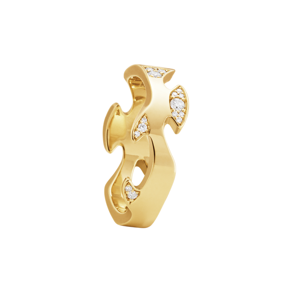 Fusion ring med diamanter - guld fra Georg Jensen
