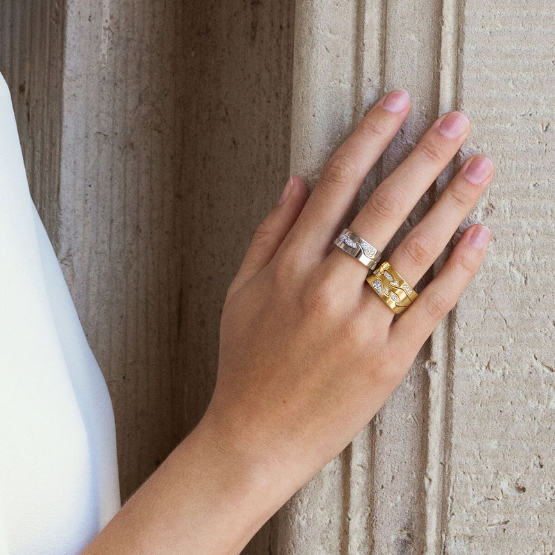 Fusion endering AA med diamanter - hvidguld fra Georg Jensen