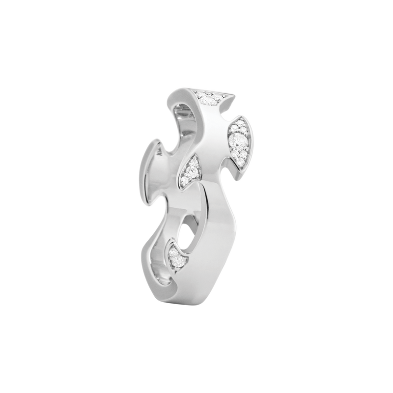 Fusion ring med diamanter - hvidguld fra Georg Jensen