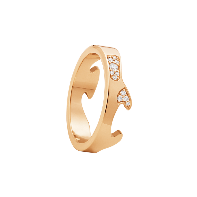 Fusion endering AB med diamanter - rosaguld fra Georg Jensen