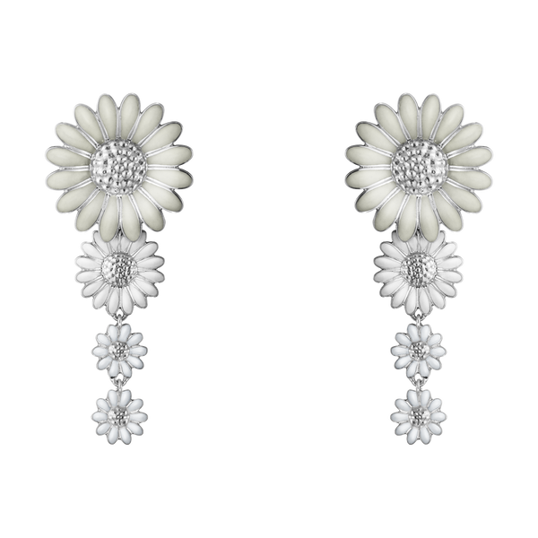 Daisy øreringe - sølv fra Georg Jensen