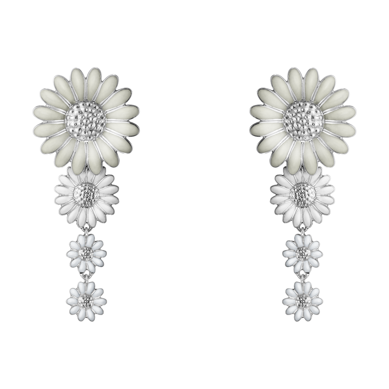 Daisy øreringe - sølv fra Georg Jensen