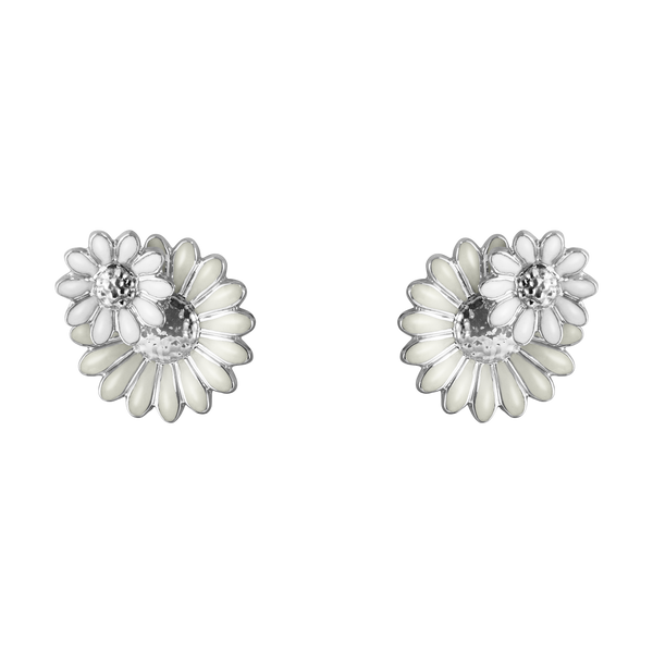 Daisy øreringe - sølv fra Georg Jensen