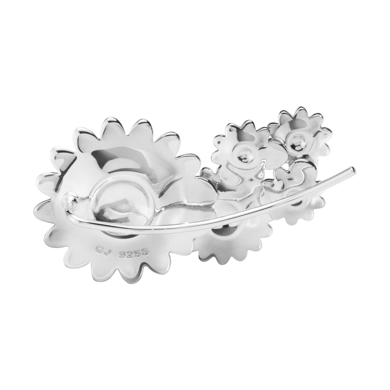 Daisy ørering medium - sølv fra Georg Jensen