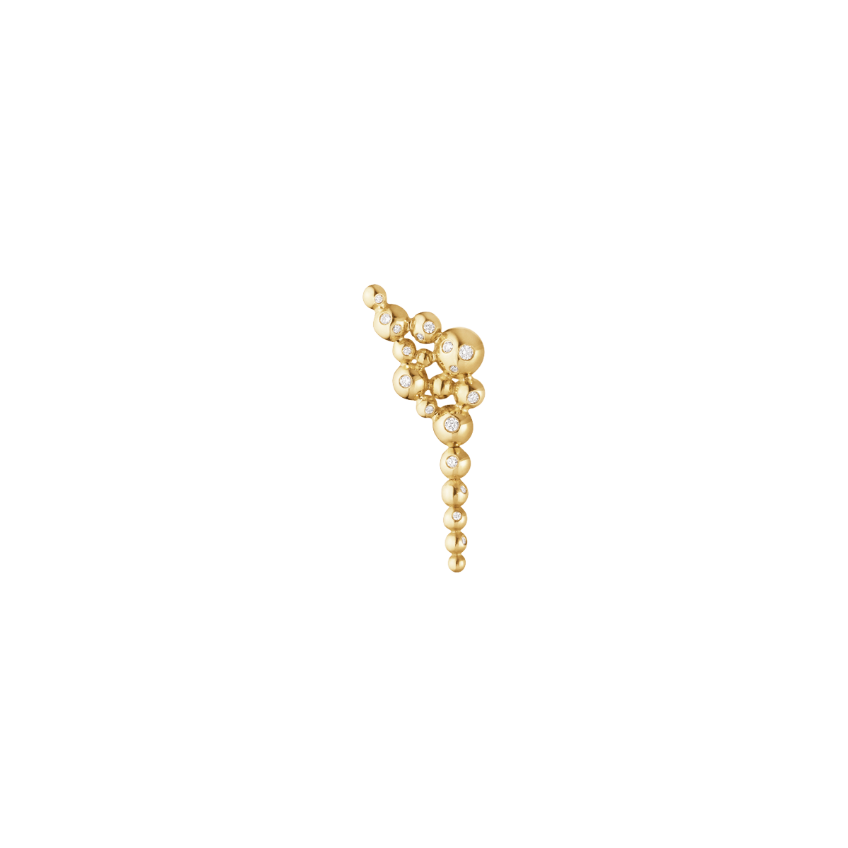 Moonlight Grapes ørering med diamanter - genanvendt guld fra Georg Jensen