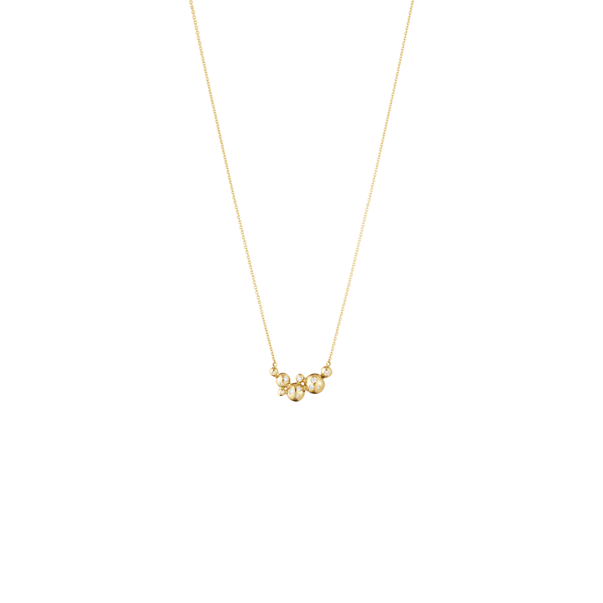 Moonlight Grapes halskæde med vedhæng diamanter - genanvendt guld fra Georg Jensen