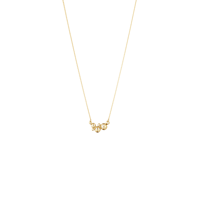 Moonlight Grapes halskæde med vedhæng diamanter - genanvendt guld fra Georg Jensen