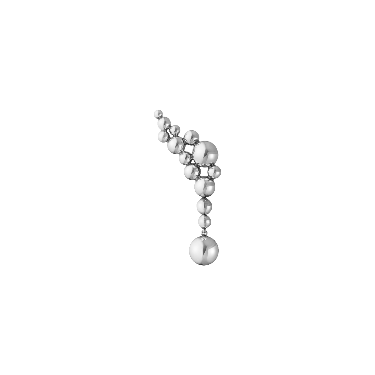Moonlight Grapes ørering - oxideret sølv fra Georg Jensen