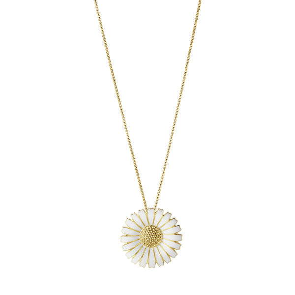 Daisy broche/vedhæng - forgyldt