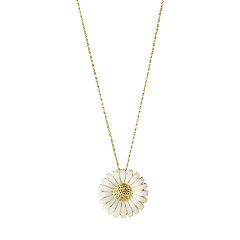 Daisy broche/vedhæng - forgyldt