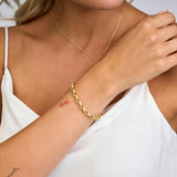 Taste armbånd - sterlingsølv forgyldt fra Spirit Icons