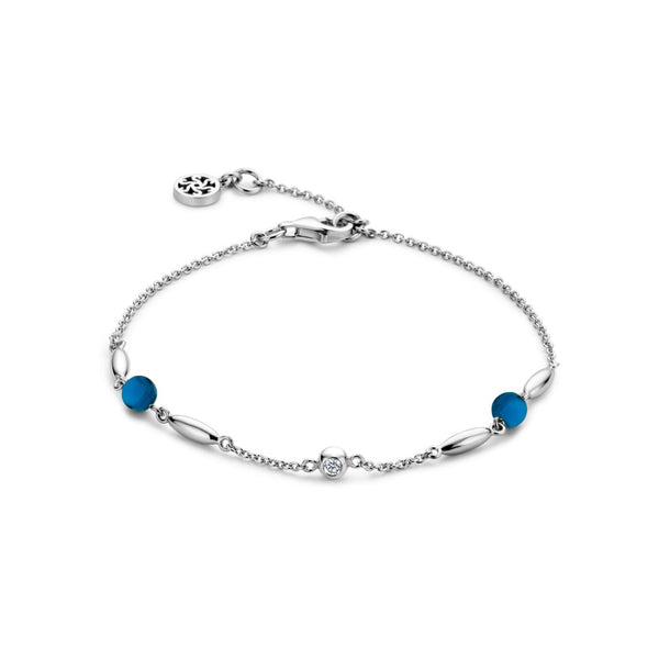 Cornelia armbånd - sterlingsølv blå cz fra Spirit Icons