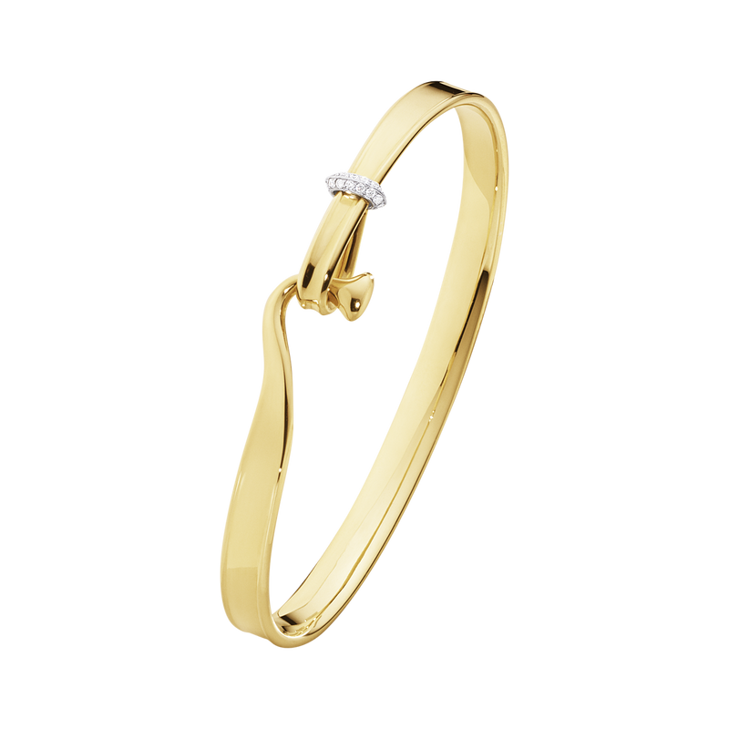 Torun armring med diamanter - guld fra Georg Jensen