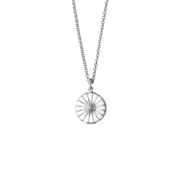 Daisy halskæde med stort vedhæng - sølv fra Georg Jensen