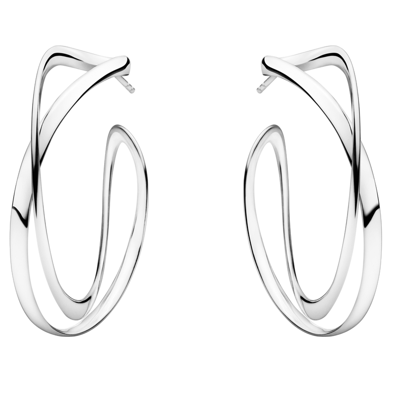 Infinity øreringe store - sølv fra Georg Jensen