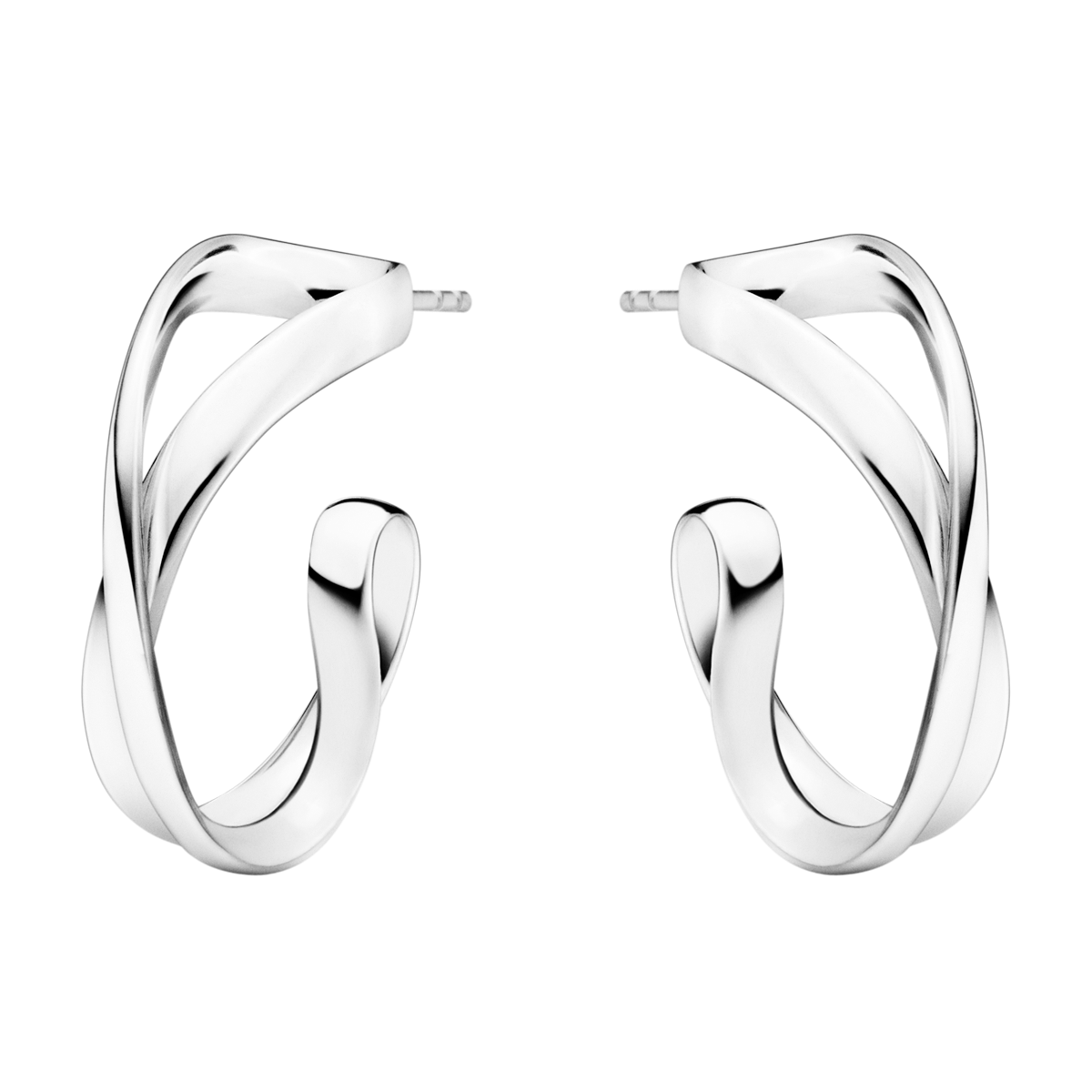 Infinity øreringe små - sølv fra Georg Jensen