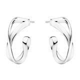 Infinity øreringe små - sølv fra Georg Jensen