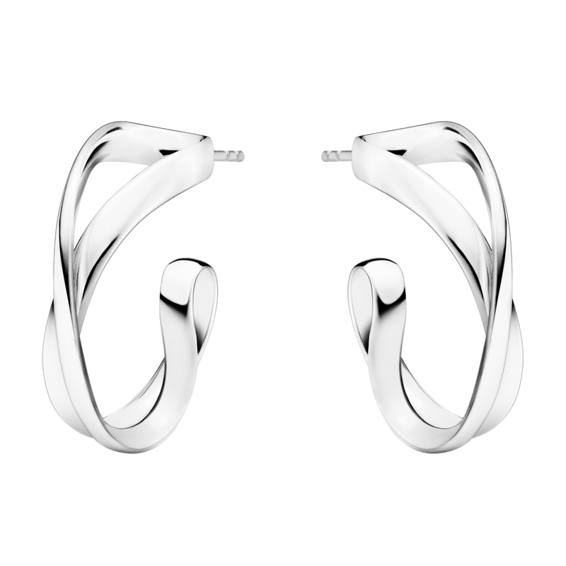 Infinity øreringe små - sølv fra Georg Jensen
