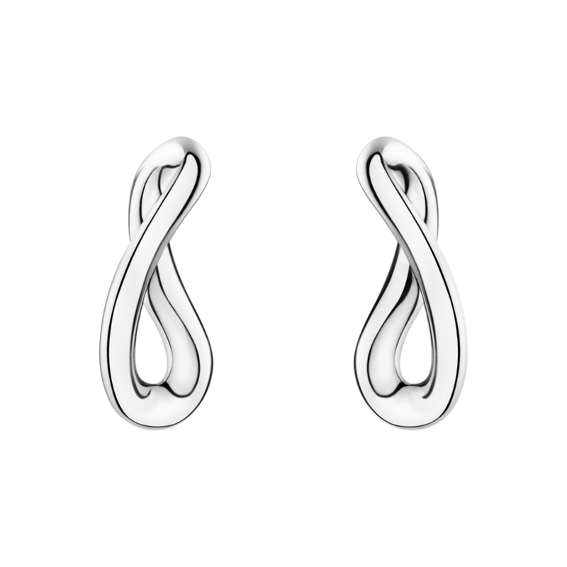 Infinity øreringe - sølv fra Georg Jensen