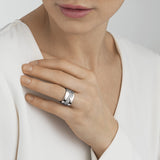 Fusion ring med diamanter - hvidguld fra Georg Jensen