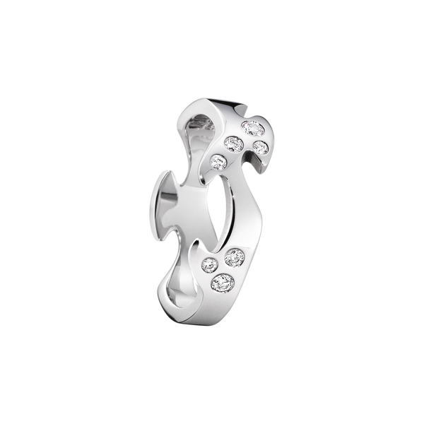 Fusion ring med diamanter - hvidguld fra Georg Jensen