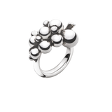 Moonlight Grapes ring  lille - oxideret sølv fra Georg Jensen
