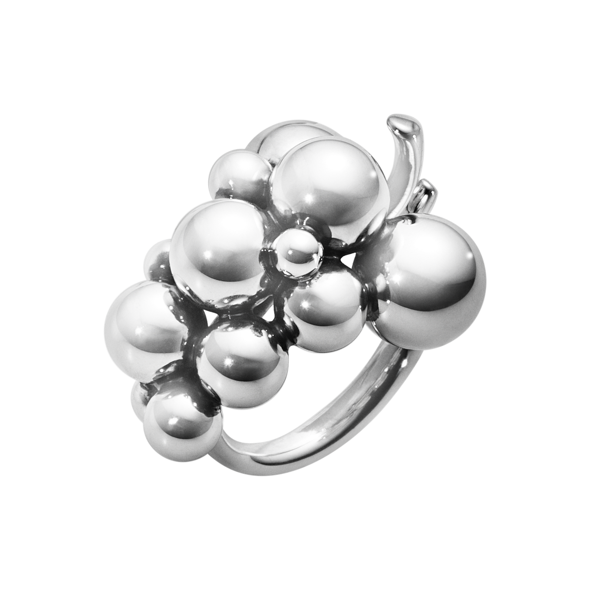 Moonlight Grapes ring mellem - oxideret sølv fra Georg Jensen