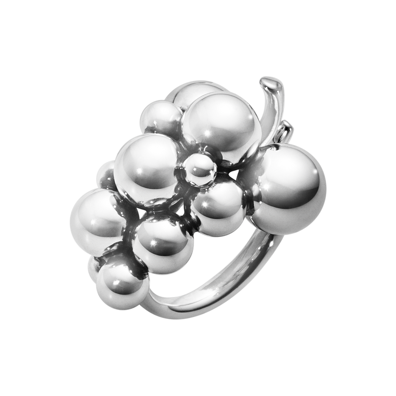 Moonlight Grapes ring mellem - oxideret sølv fra Georg Jensen