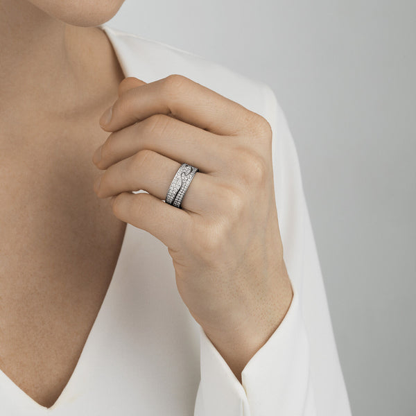 Fusion endering med diamanter - hvidguld fra Georg Jensen