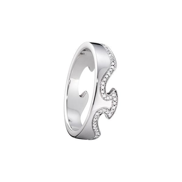 Fusion endering med diamanter - hvidguld fra Georg Jensen