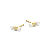 Ophelia øreringe - 14kt. guld med brillantslebne diamanter fra Spirit Icons