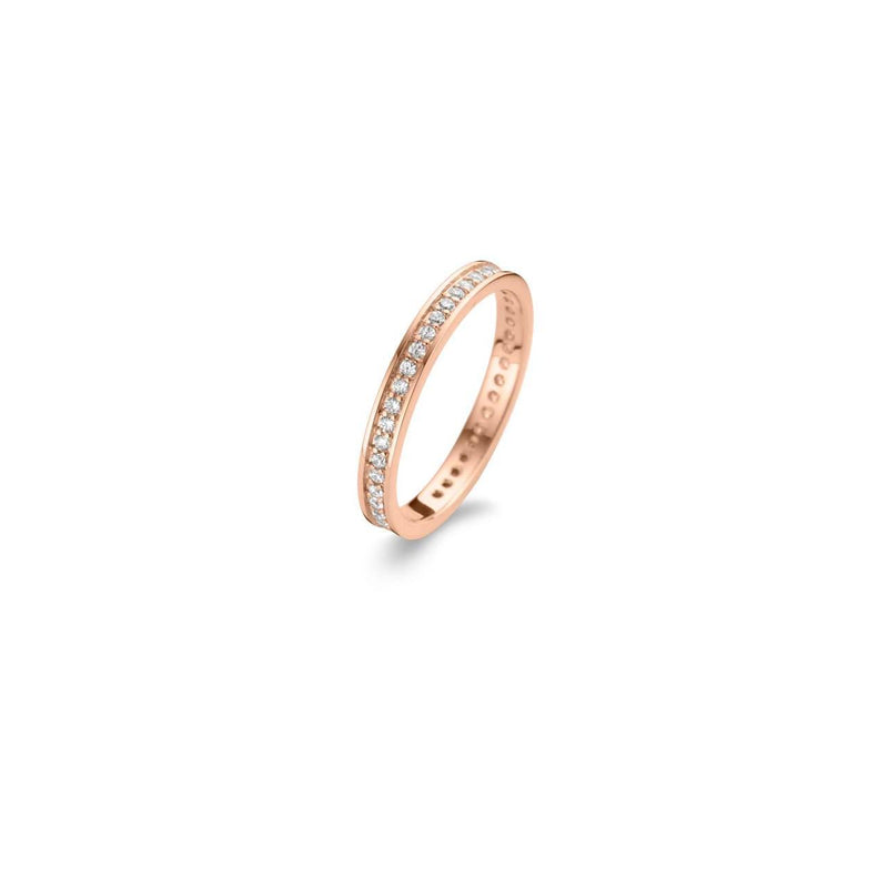 Chic ring 2 mm - sterlingsølv rosa forgyldt fra Spirit Icons
