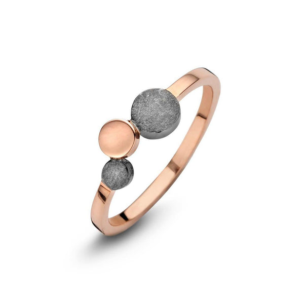 Steps ring - sterlingsølv rosa forgyldt fra Spirit Icons