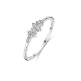 Sunrise ring - 14kt. hvidguld med brillantslebne diamanter fra Spirit Icons