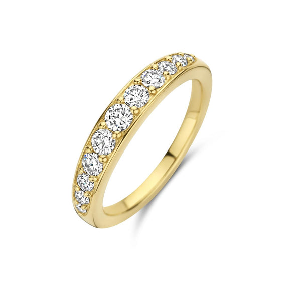 Treasure ring (L) - 14kt. guld med brillantslebne diamanter fra Spirit Icons