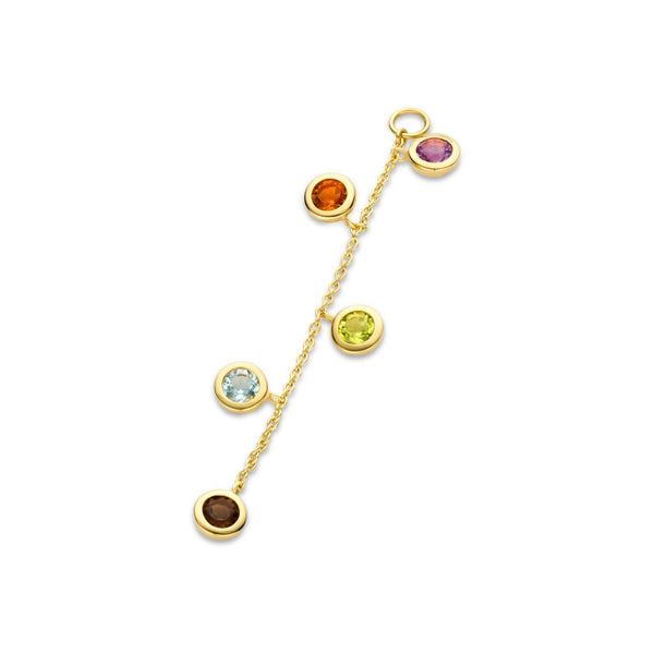 Sky vedhæng til hoops - 14kt. guld med multi color fra Spirit Icons