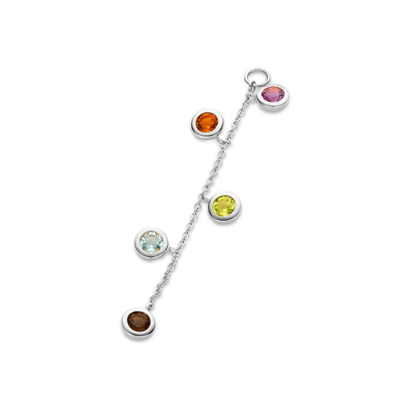 Sky vedhæng til hoops - 14kt. hvidguld med multi color fra Spirit Icons