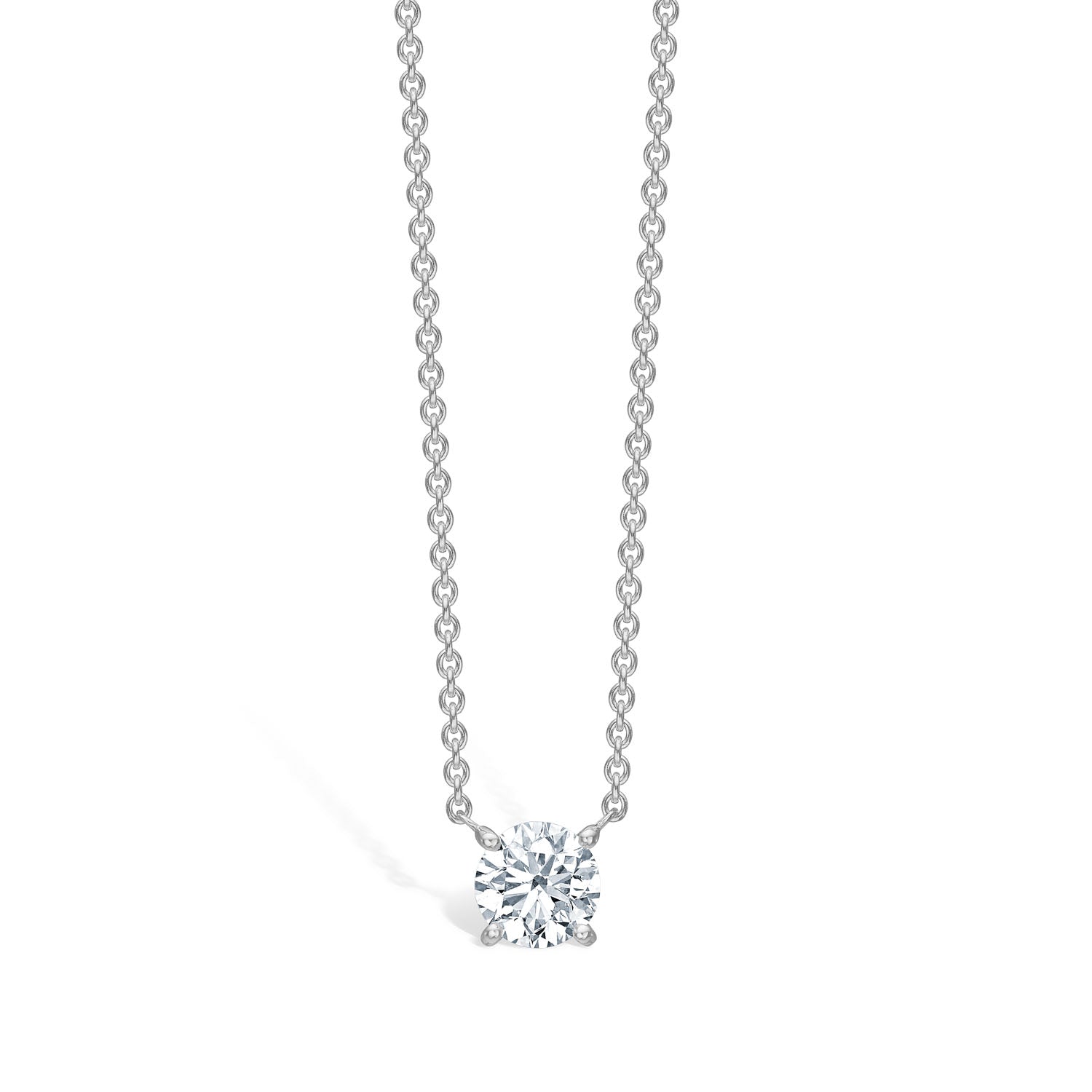 Diva hvidguldshalskæde med diamant