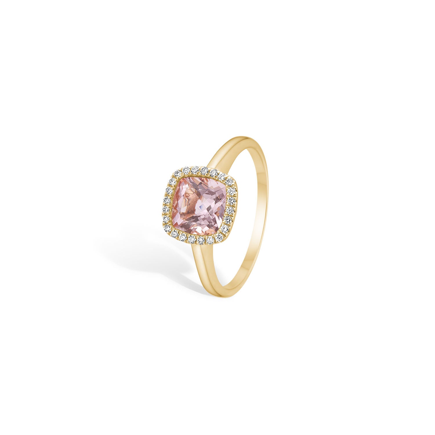 Flora ring med diamanter og morganite