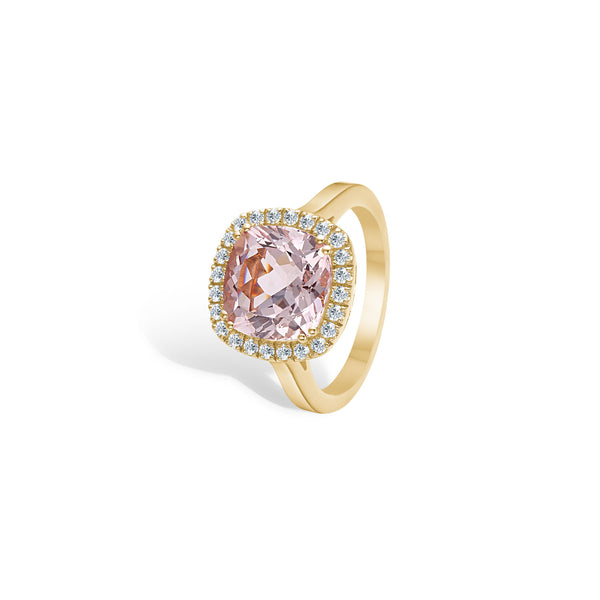 Pink Lady Ring med pink morganite og diamanter